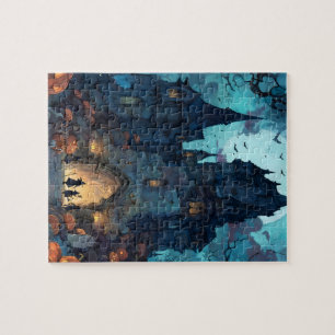 Gothic Spukschloss Halloween Puzzle 