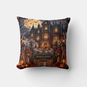 Gothic Spukvilla Halloween Kissen