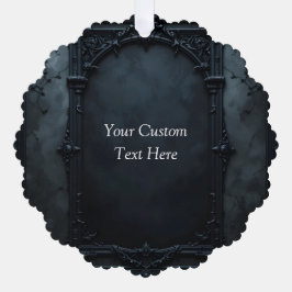 Gothic Square Frame Custom Ornament Karte