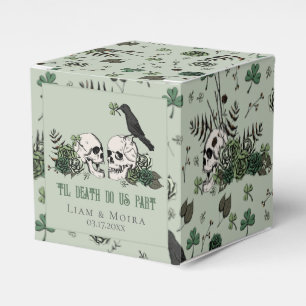 Gothic St. Patricks Day Floral Skull Irish Wedding Geschenkschachtel