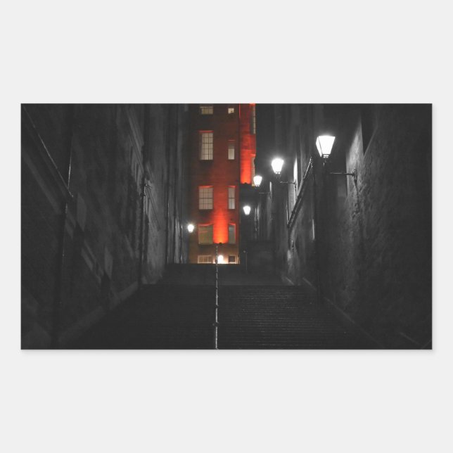 Gothic Staircase Rechteckiger Aufkleber (Vorderseite)