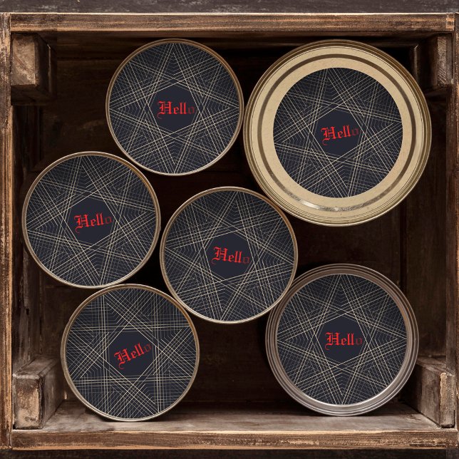 Gothic Star Shape Dark Cool Black Halloween Runder Aufkleber (Von Creator hochgeladen)