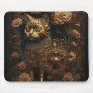 Gothic Steampunk Goldkatze Mousepad
