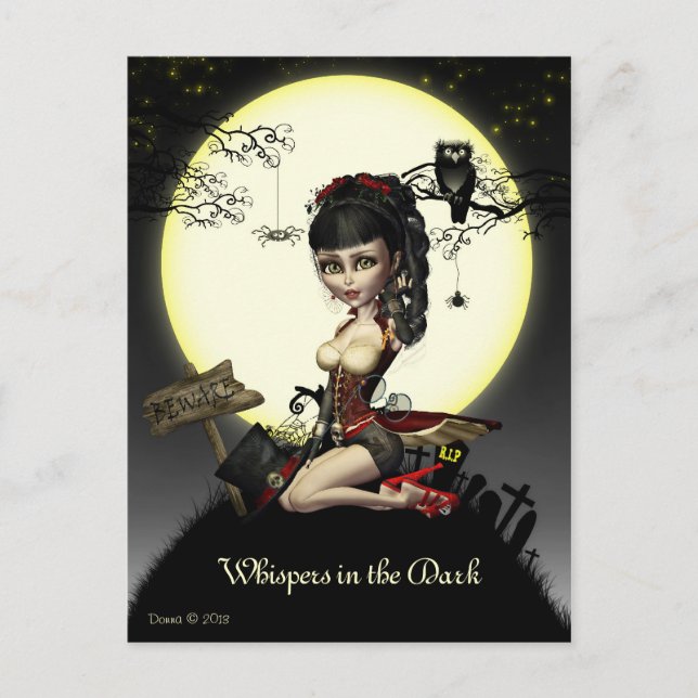 Gothic Steampunk Lolita Postkarte (Vorderseite)