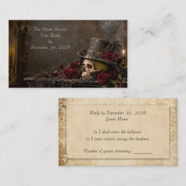 Gothic Steampunk RSVP-Karte Begleitkarte