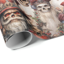 Gothic Steampunk Santa Skulls Weihnachten