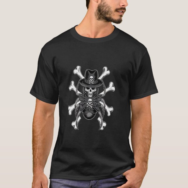 Gothic Steampunk Spider Skull Top Hat Design Männe (Vorderseite)
