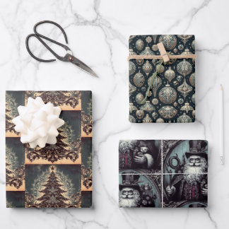 Gothic Steampunk Weihnachten Geschenkpapier Set