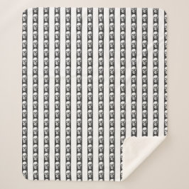 Gothic striped pattern with skulls sherpadecke