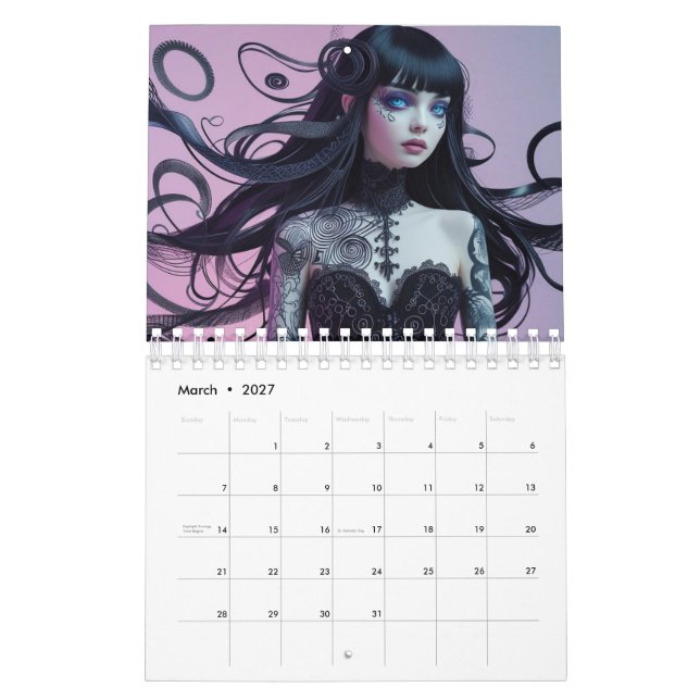 Gothic Style Girl Kalender (Mär 2027)