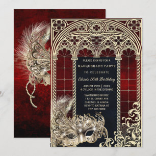 Gothic Style Maskenball Geburtstagsfeier Vorlage
