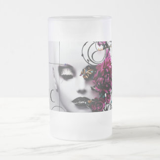 Gothic Style Tiara Art - Fierce Protected Design - Mattglas Bierglas