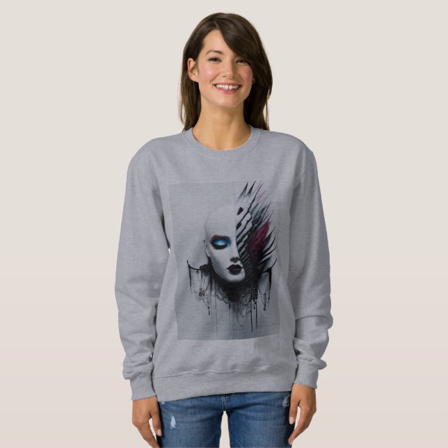 Gothic Style Tiara Art-Fierce & Protective Design- Sweatshirt (Vorne ganz)