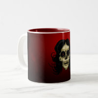 Gothic Sugar Skull Frau rote Rose Tag der Toten