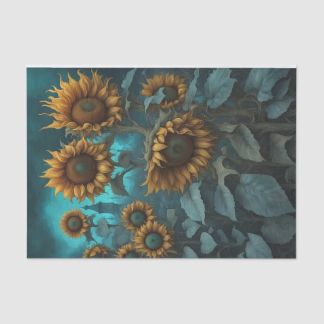 Gothic Summer Sunflower Decoupage Seidenpapier (Vorderseite)