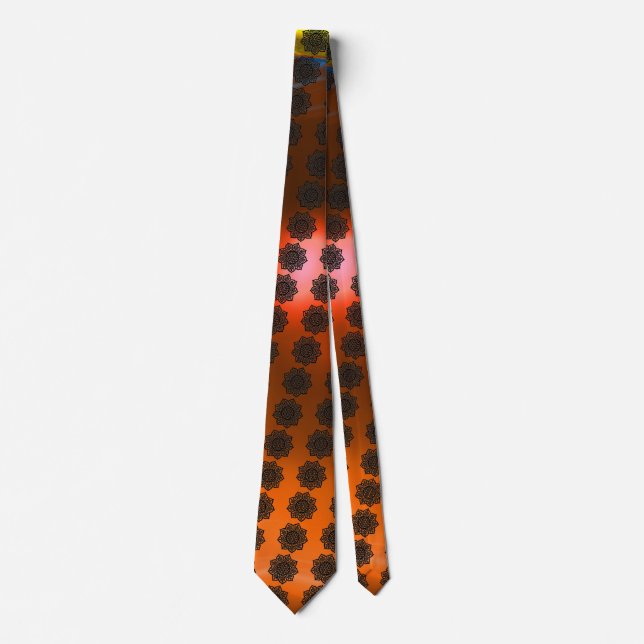 GOTHIC SUN CELTIC KNOT Orange Gem Krawatte (Vorderseite)