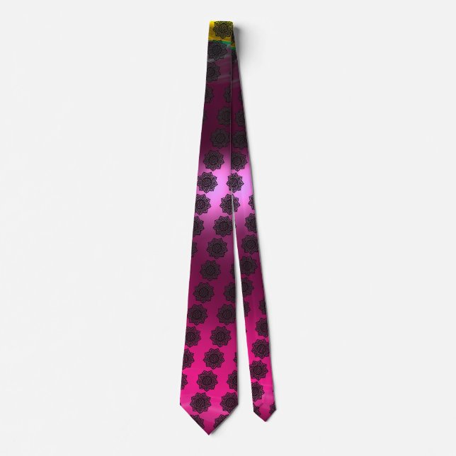 GOTHIC SUN DELTIC WISST Pink Fuchsia Gem Krawatte (Vorderseite)