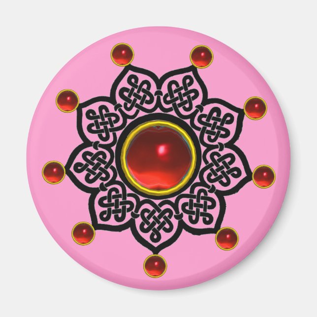 GOTHIC SUN Red Ruby Gem Magnet (Vorne)