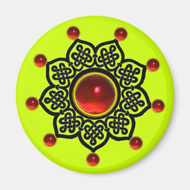 GOTHIC SUN Red Ruby Gem Magnet (Vorne)