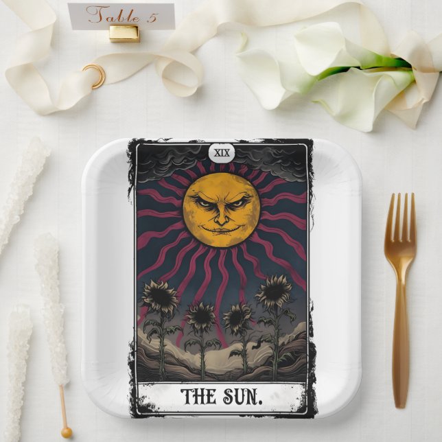 Gothic Sun Tarot Pappteller (Hochzeit)