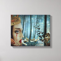 Gothic Surreal Unique Collage Sad Queen of Hearts