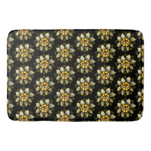 Gothic Surrealist Flower Eye - Dunkles Cottagecore Badematte