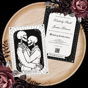 Gothic Tarot Card Wedding Invitation QR Code Einladung