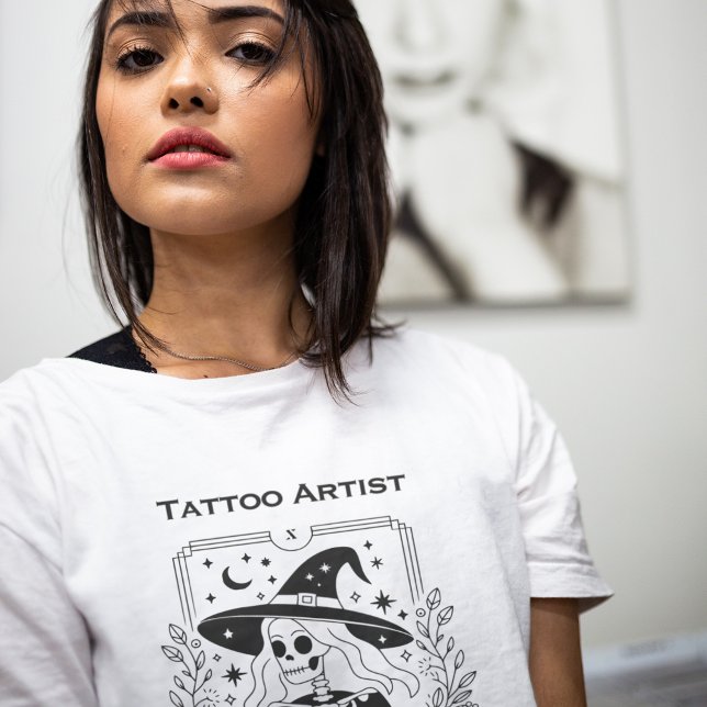 Gothic Tarot Skeleton Mystical Celestial Floral T-Shirt (Gothic Tarot Skeleton Mystical Celestial Floral T-Shirt)