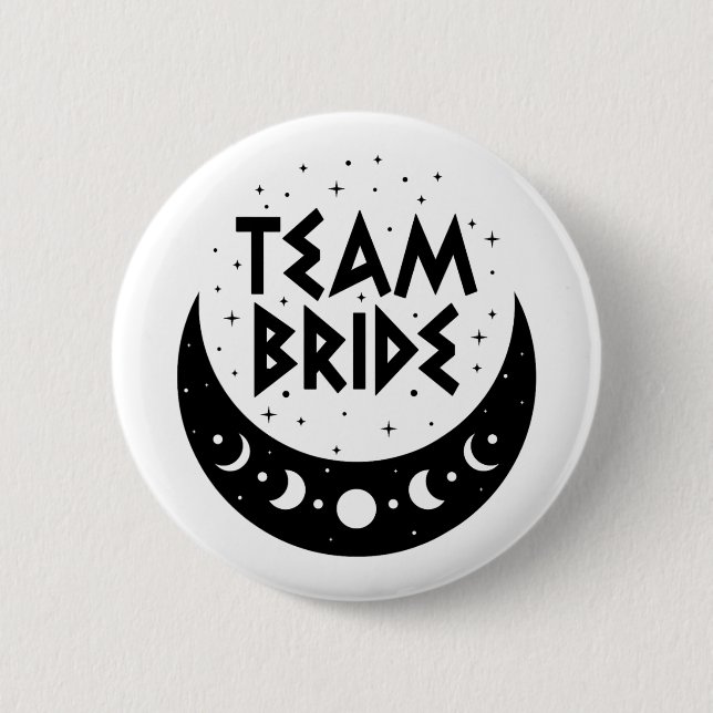 Gothic Team Bride Coven Wedding Junggeselinnen-Abs Button (Vorderseite)