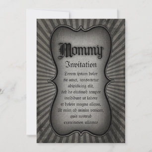 Gothic Text Mommy Einladung