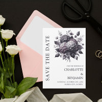 Gothic Theme Hydrangea Floral Wedding