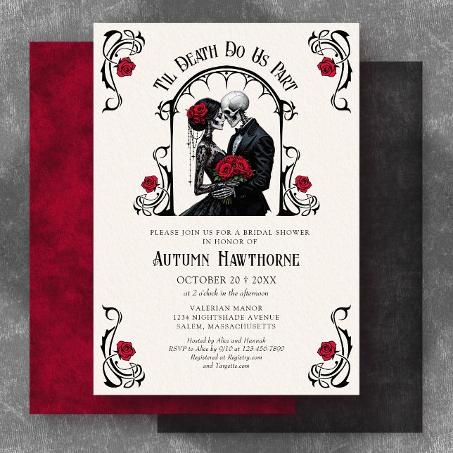 Gothic Til Death Brautparty Einladung (Von Creator hochgeladen)