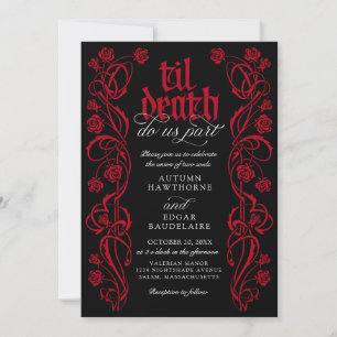 Gothic Til Death Hochzeit Einladung