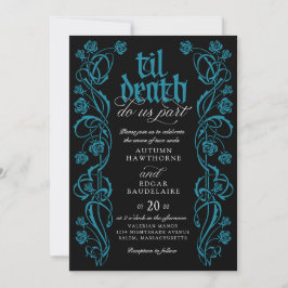 Gothic Til Death Wedding Einladung