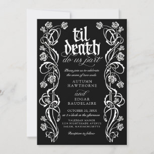 Gothic Til Death Wedding Einladung