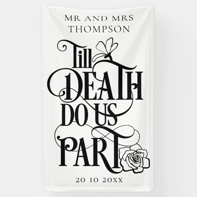 Gothic Till Death Do us Part Wedding Banner (Vertikal)