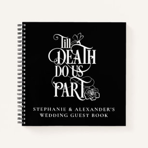 Gothic Till Death Do us Part Wedding Guest Book Notizbuch