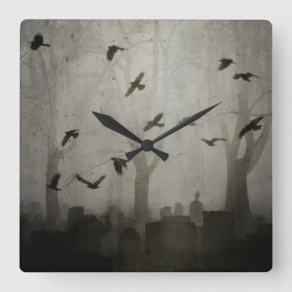 Gothic Time Quadratische Wanduhr
