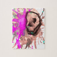 Gothic-Totenkopf-Aquarell-Kunstdesign