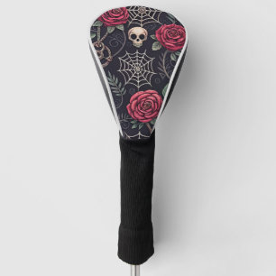 Gothic Totenkopf Blumen Himmelsmuster (4) Golf Headcover