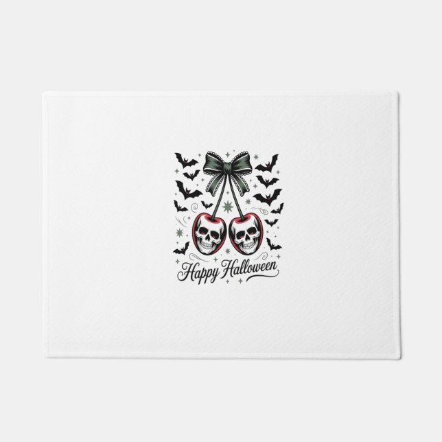 Gothic-Totenkopf-Kirsche Halloween Fußmatte (Vorderseite)