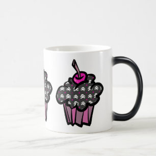 Gothic-Totenkopf-Kreuzknochen-Cupcake Verwandlungstasse