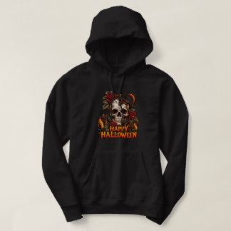 Gothic-Totenkopf-Schlange Frohes Halloween-T-Shirt Hoodie