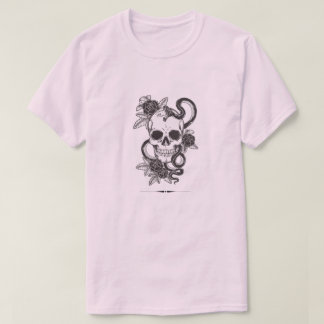 Gothic-Totenkopf & Schlange mit Blumen Hoodie | Vi T-Shirt