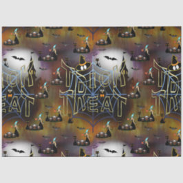 Gothic Trick-oder-Leckerei-Spinnennetz-Wiederholun Seidenpapier