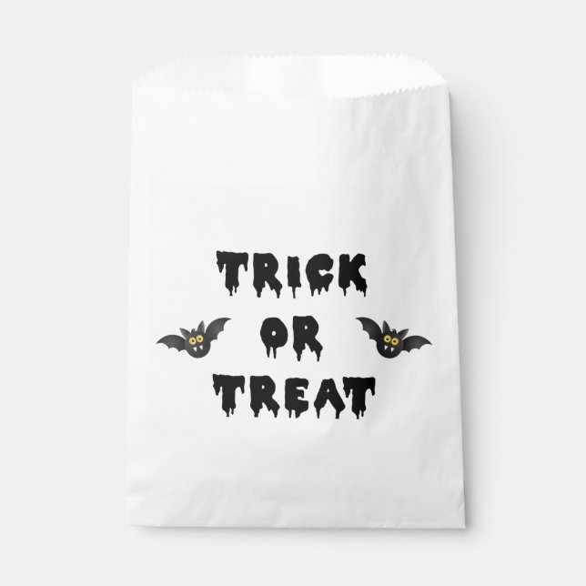 Gothic Trick oder Treten Niedlicher Fledermäuse Geschenktütchen (Vorderseite)