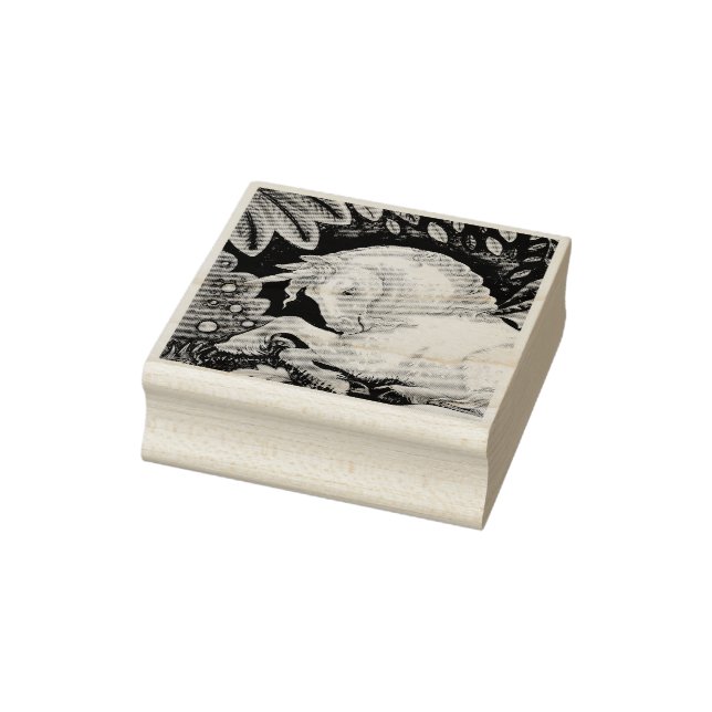 GOTHIC UNICORN, FANTASY HORSE RUBBER BRIEFMARKE GUMMISTEMPEL (Stempel)