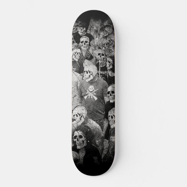 Gothic Urban Night Skull Crowd Skateboard (Vorderseite)