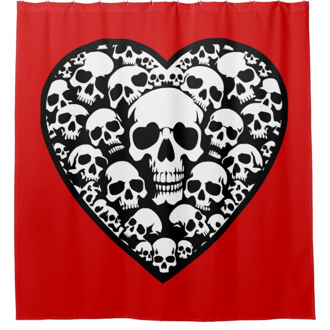 Gothic Valentines Duschvorhang (Vorderseite)