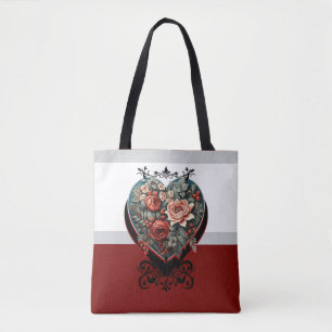 Gothic-Valentinsherz mit Rosen - individuelle Lieb